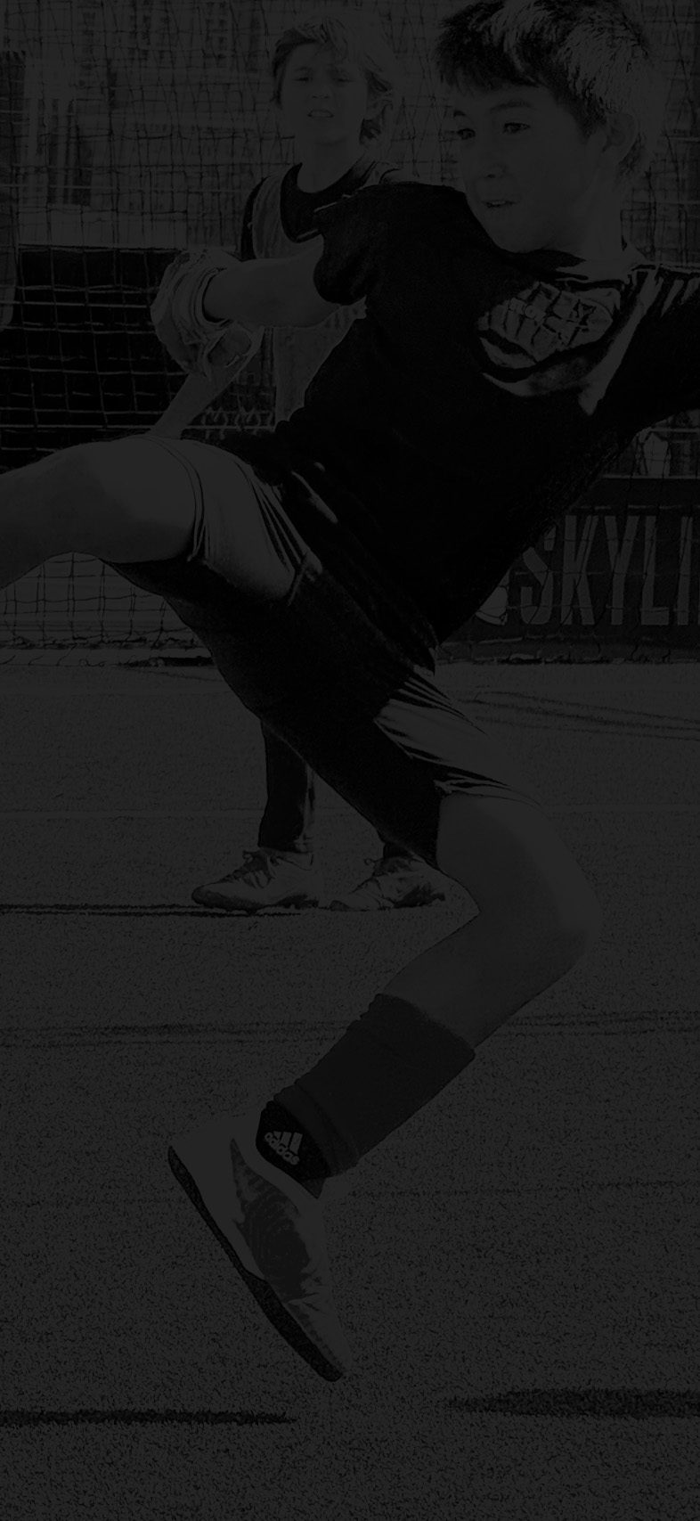 Rooftop soccer venue with Chicago skyline - View 1